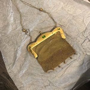 Vintage Bags - Antique Gold Bag with gems circa 1930s Vintage Bags - Antique Gold Bag with gems circa 1930s